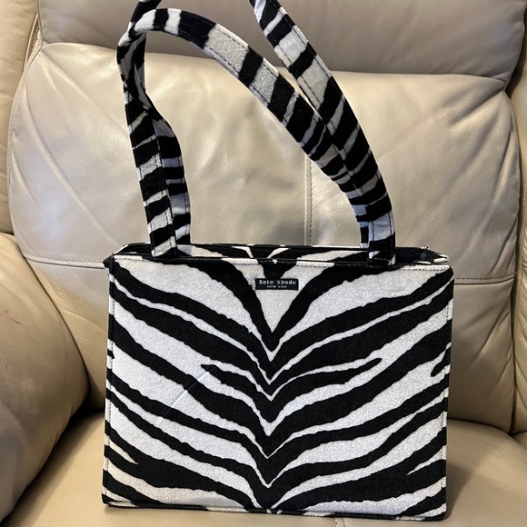 Kate Spade Black and White Zebra Shoulder Bag - Picture 1 of 5